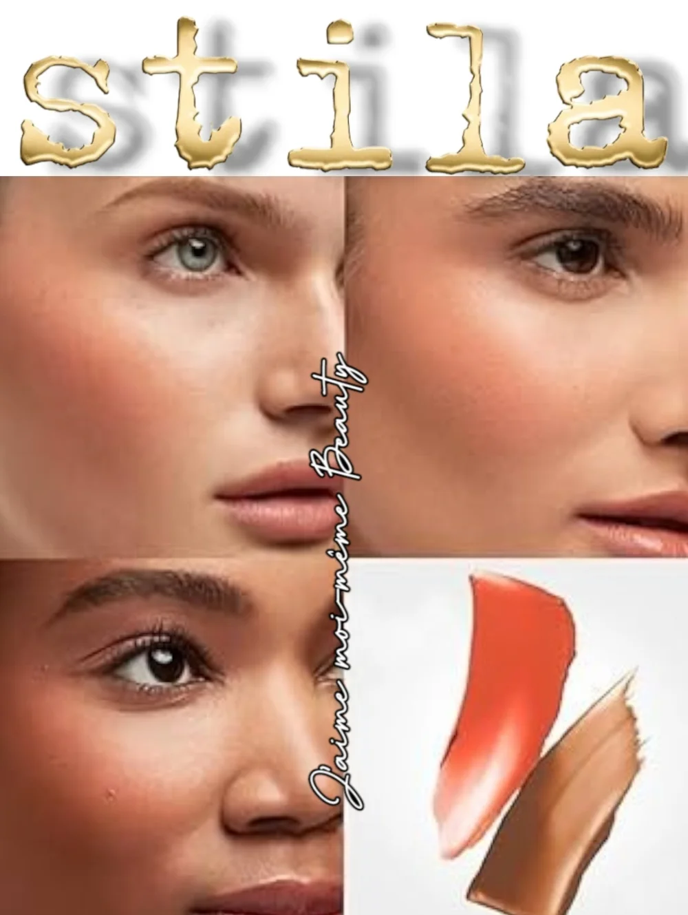 Stila Dual-Ended Blush And Bronzer Lip & Cheek Stick — Papaya & Tan